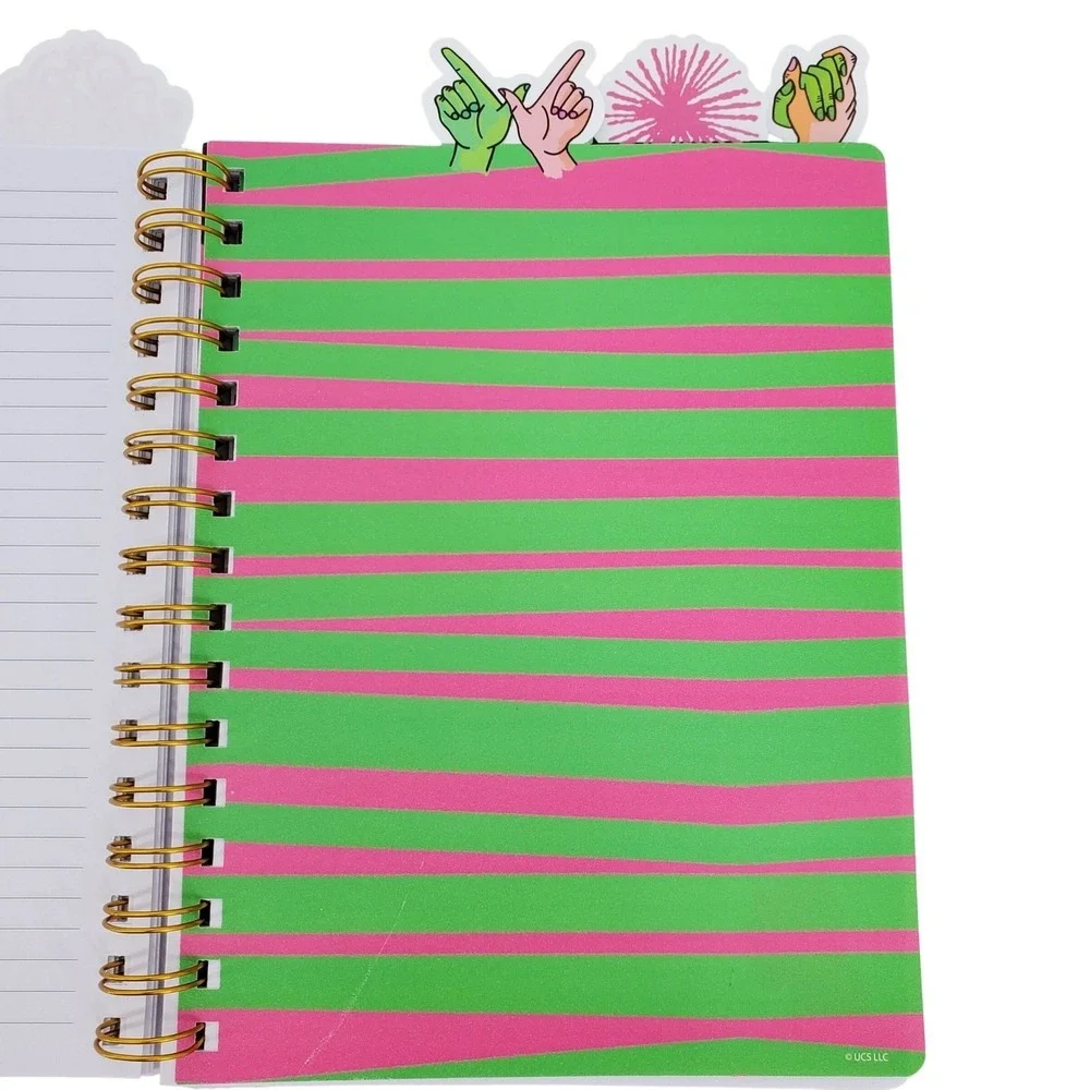 Wicked Journal Spiral Bound Pink Glinda Bookmarks Sections 96 Pages 8